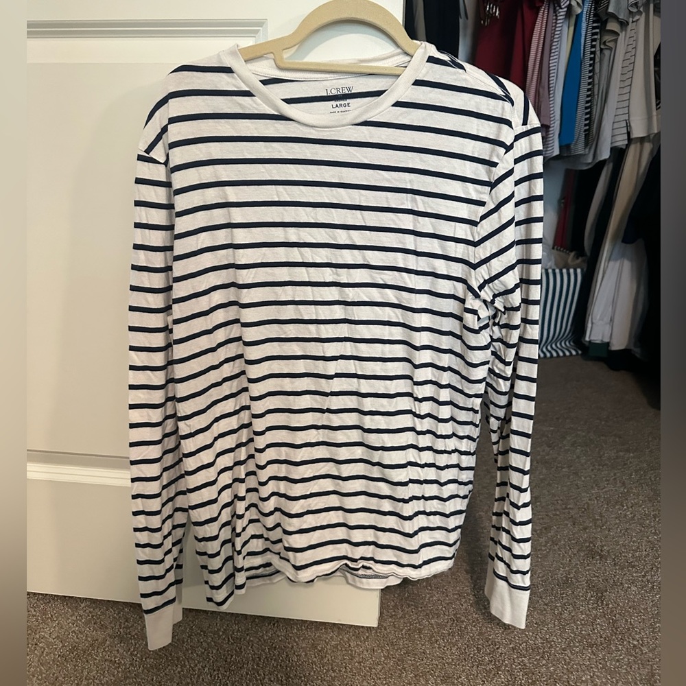 Men’s Large J. Crew Long Sleeve Striped